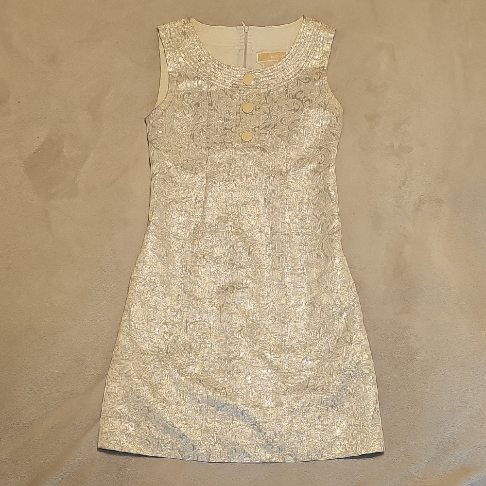 Elegant Michael Kora Silver Sleeveless Dress